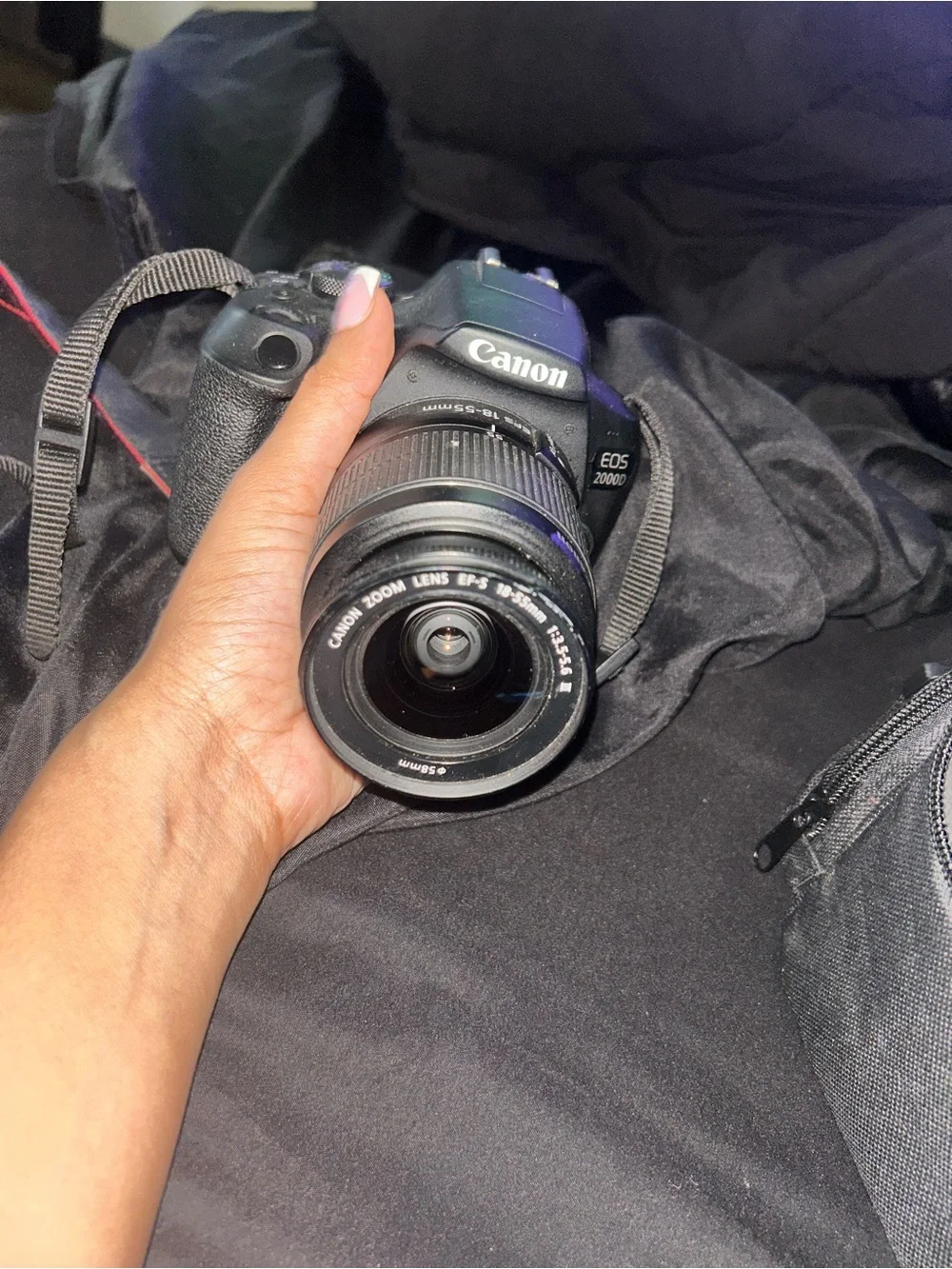 Canon Black DSLR with 18-55mm Lens